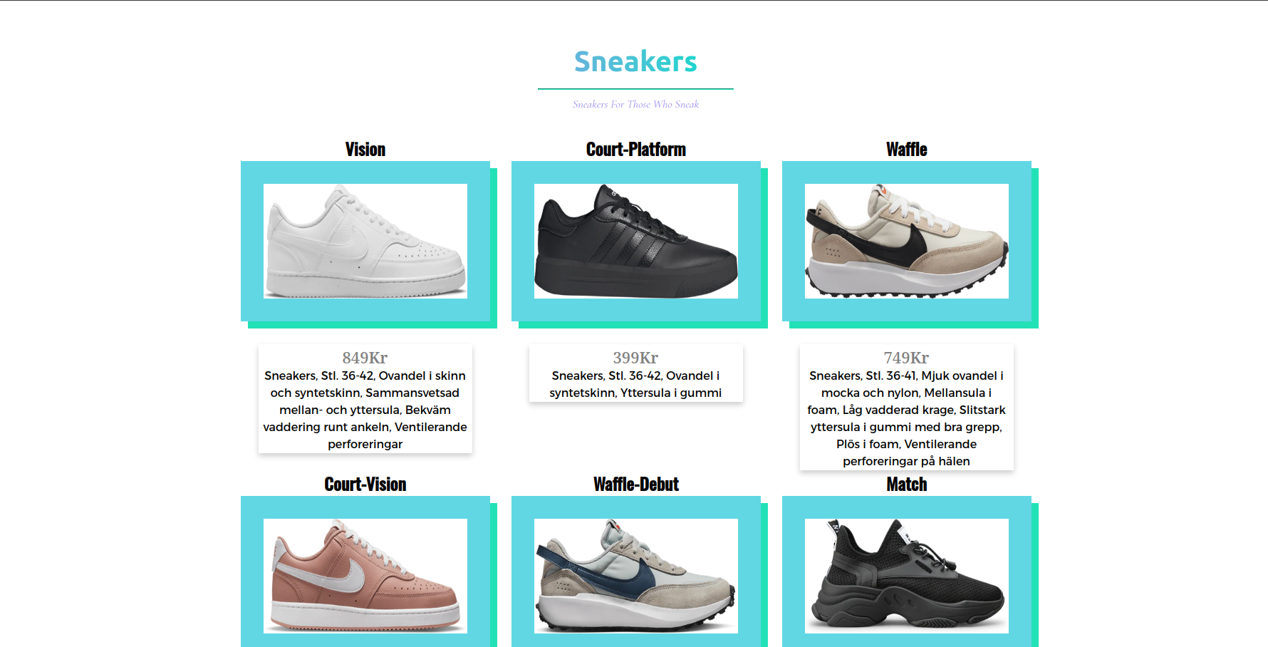 Sneakers Website